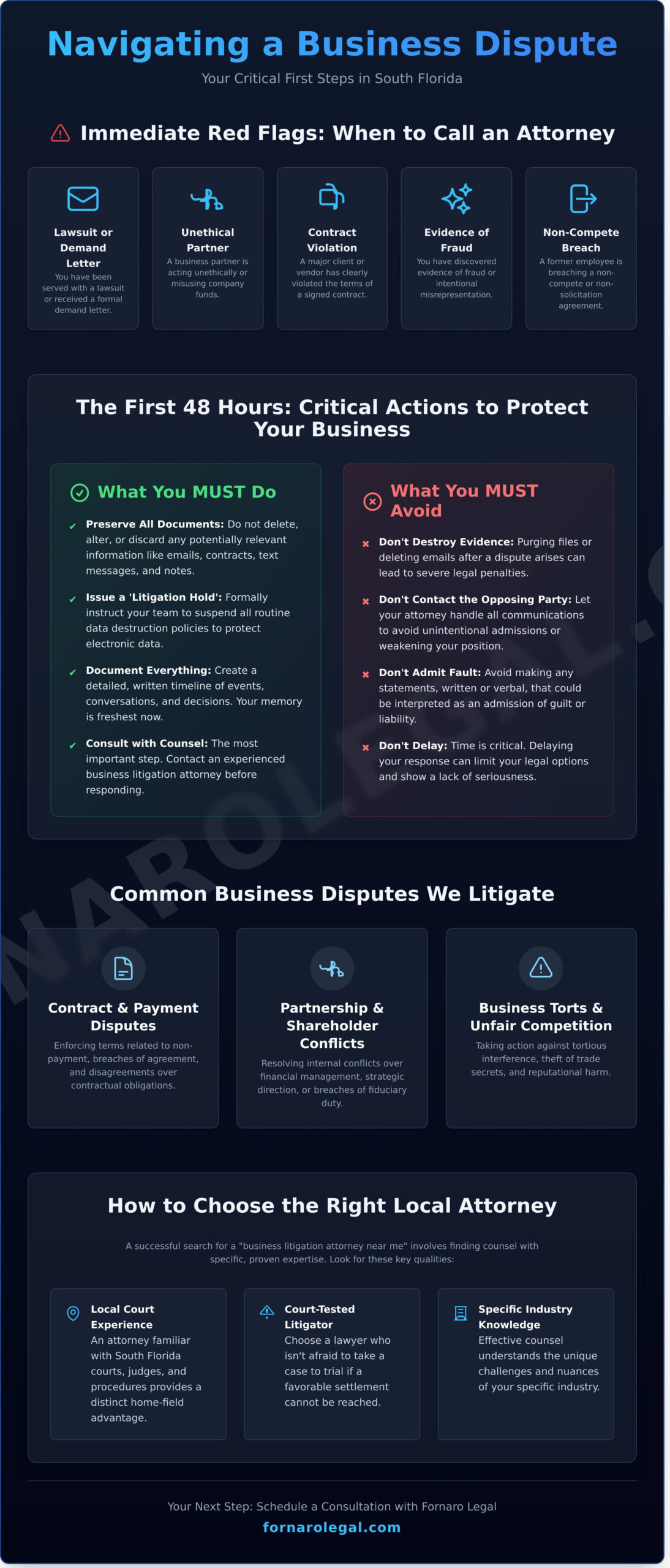 Business Litigation Attorney Near Me: Find Expert Counsel in South Florida - Infographic